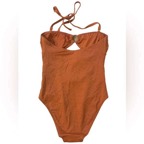 🧡 Cupshe Brook O-Ring Halter Cut-out One Piece Swimsuit - Picture 6 of 9